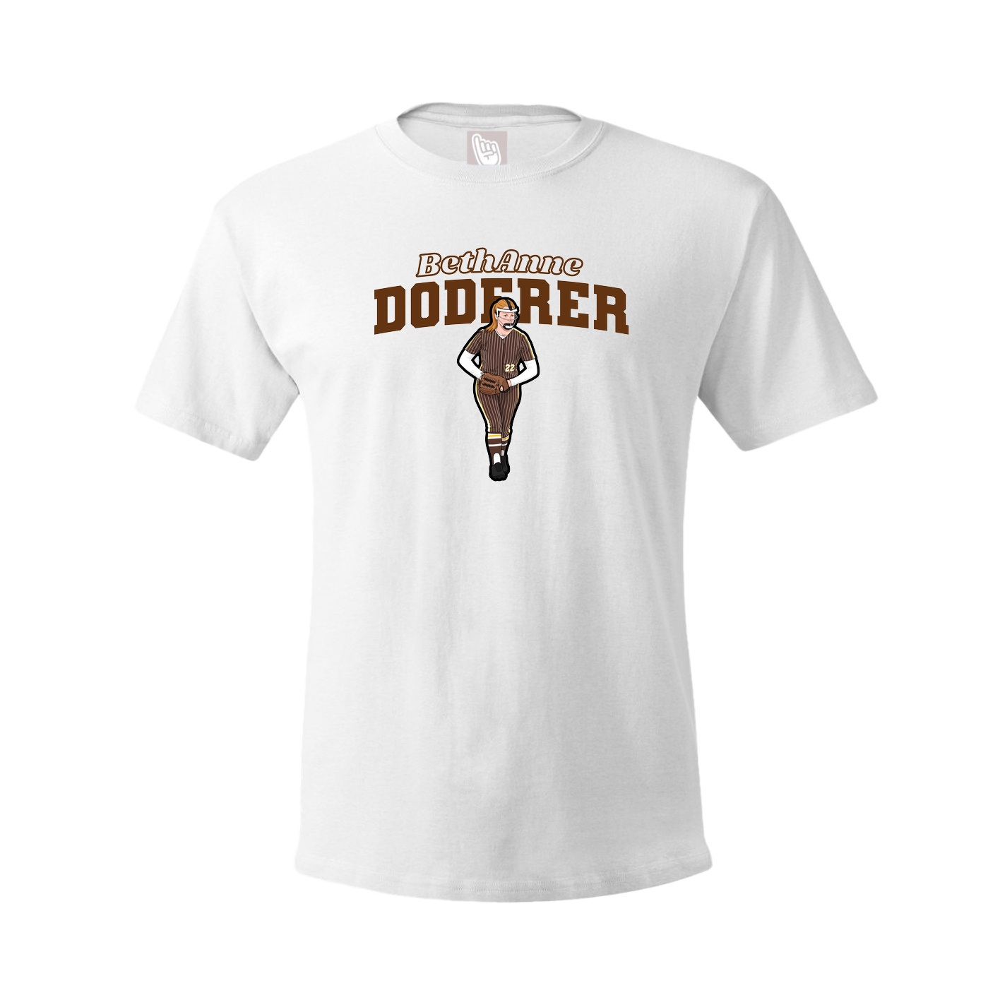 Youth Tee — Name Arch in White