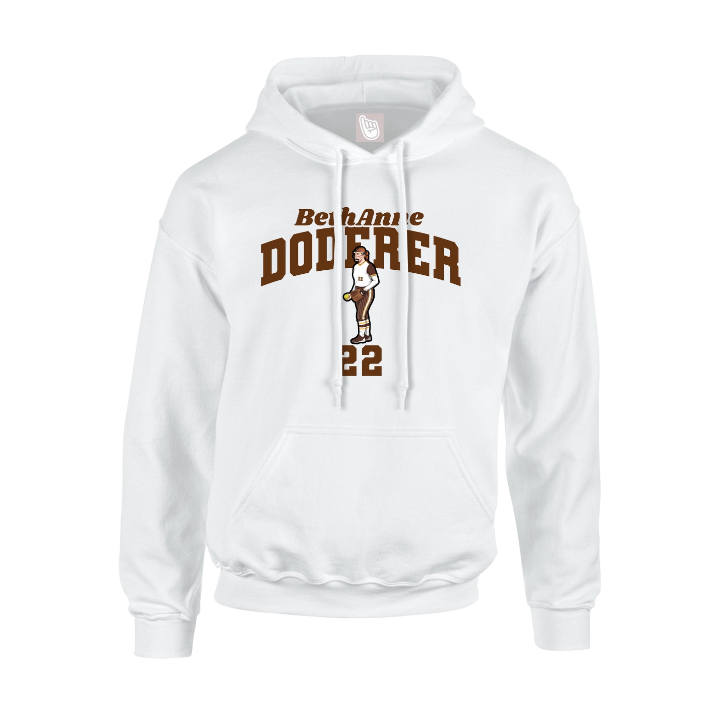 Hoodie — Signature Arch in White