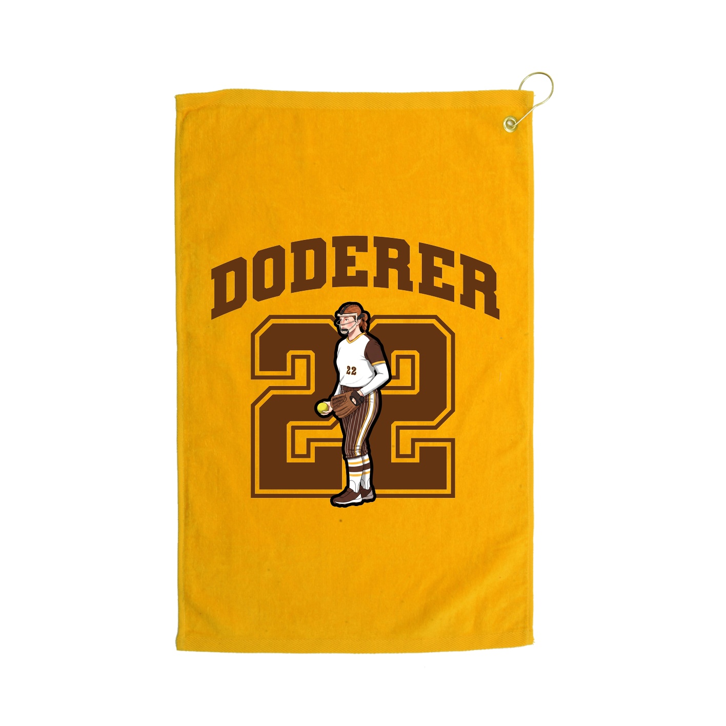 Golf Towel — Number in Gold
