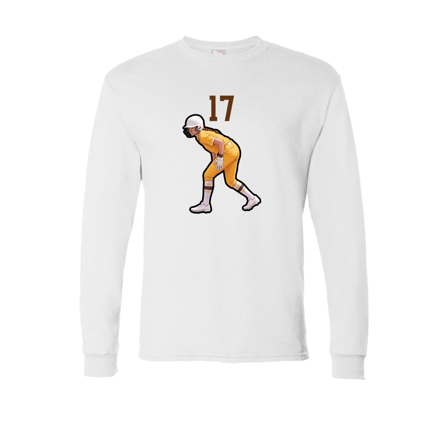 Long Sleeve Tee — Number Top in White