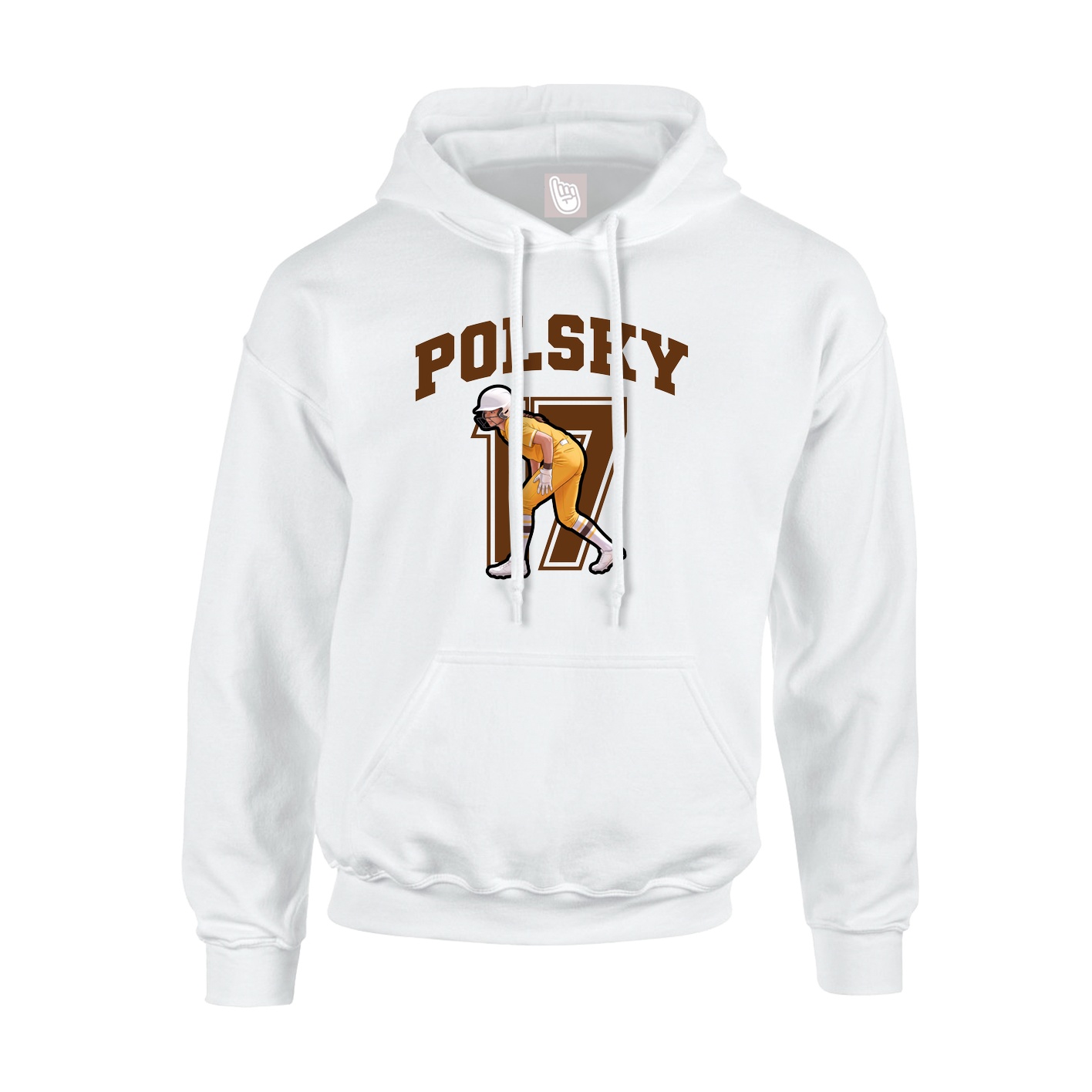 Youth Hoodie — Number in White