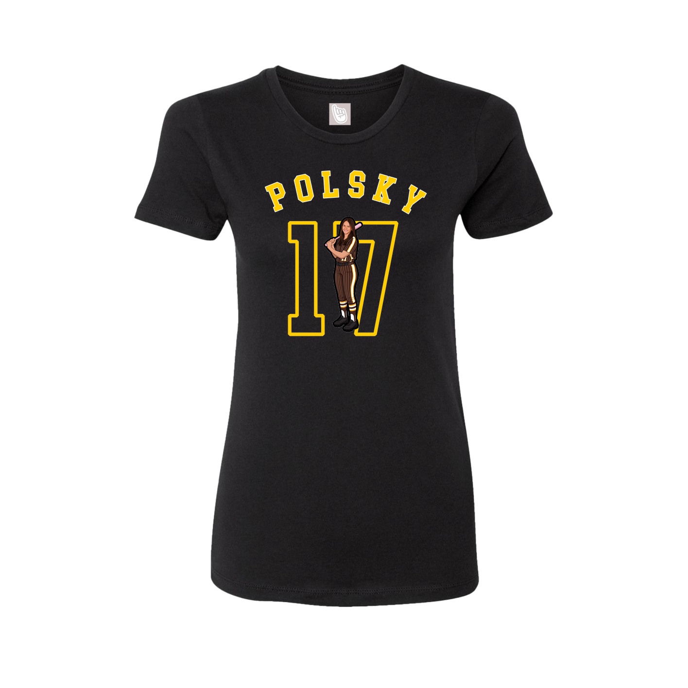 Fitted Women's Tee — Shirsey Arch in Black