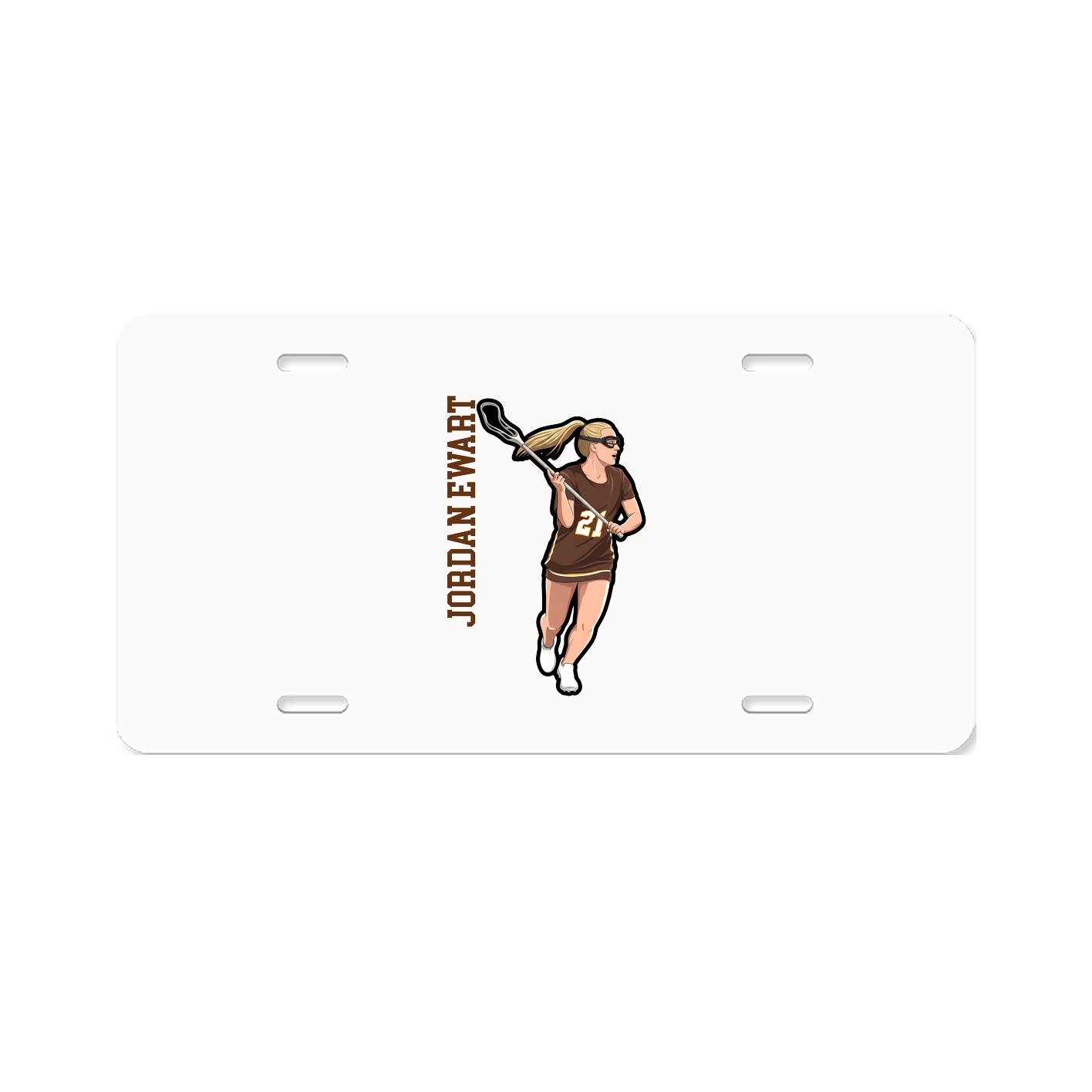 License Plate — Name Vertical in Classic