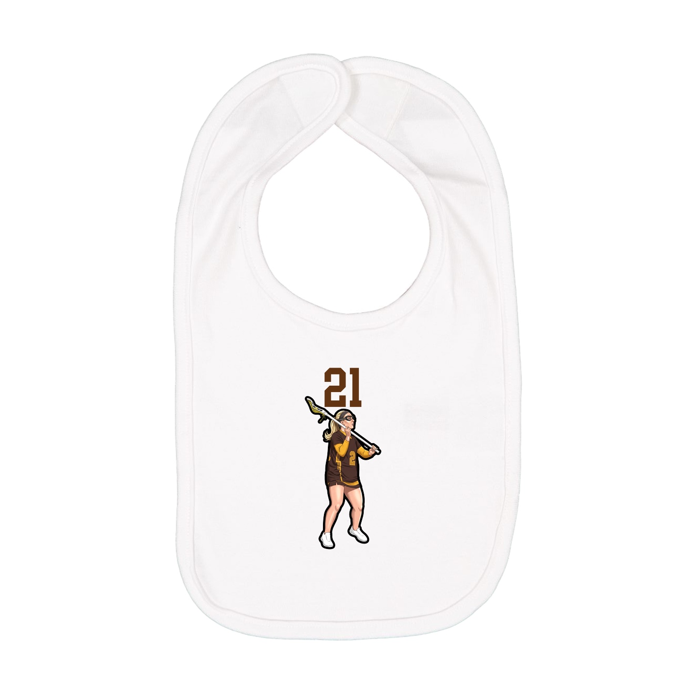 Infant Bib — Number Top in White