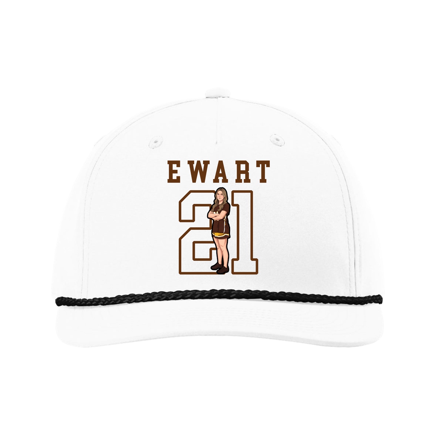 Five-Panel Classic Rope Cap — Shirsey in White