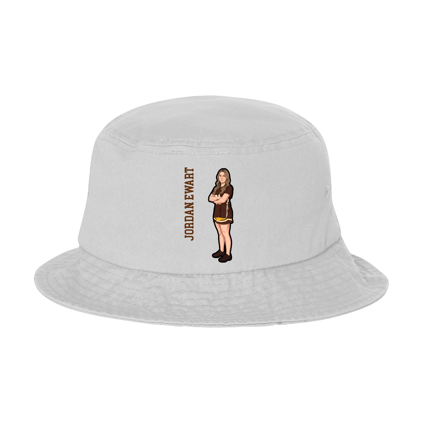 Bucket Cap — Name Vertical in White