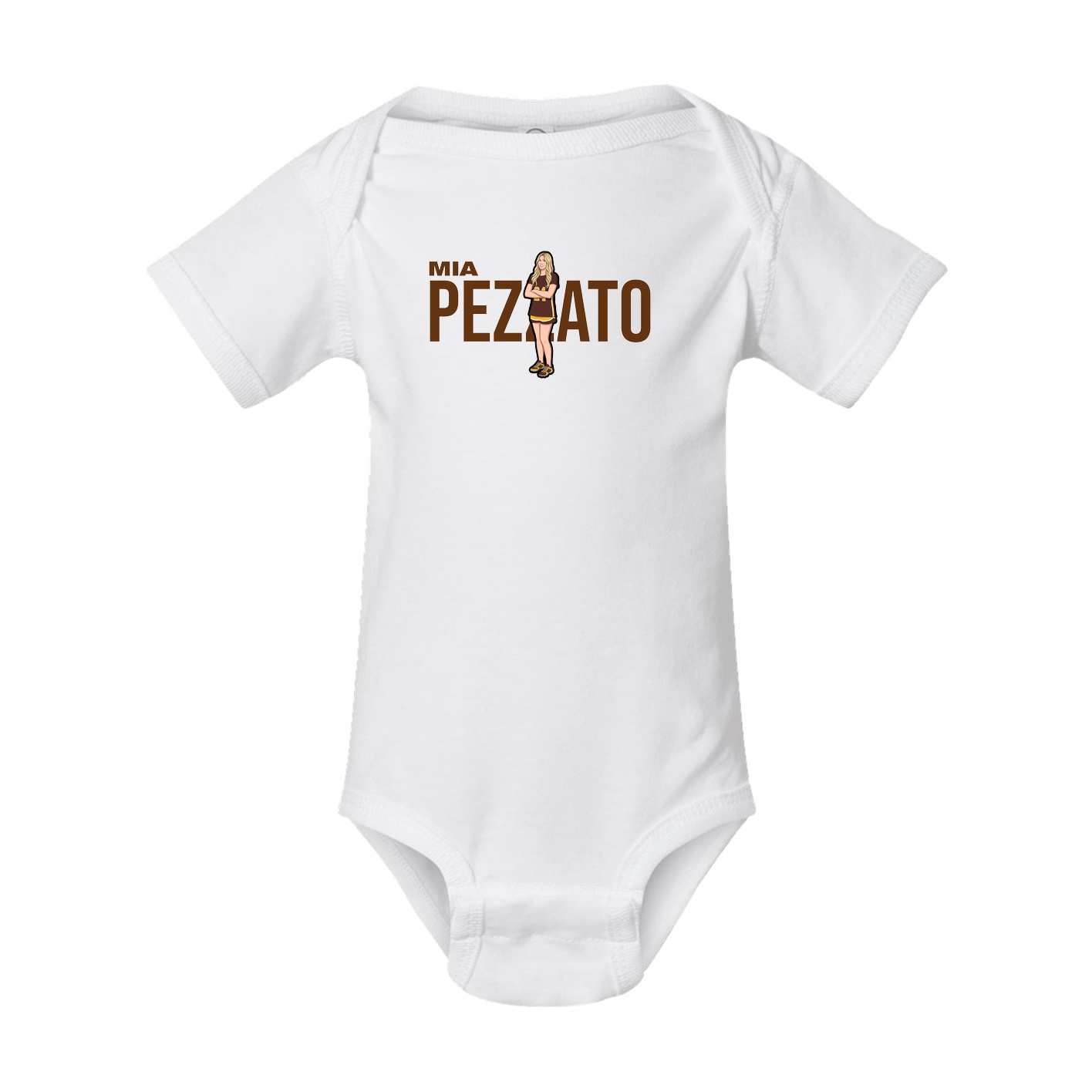 Baby Onesie — Player Name in White
