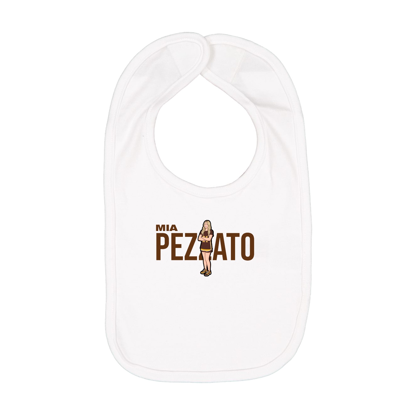 Infant Bib — Player Name in White