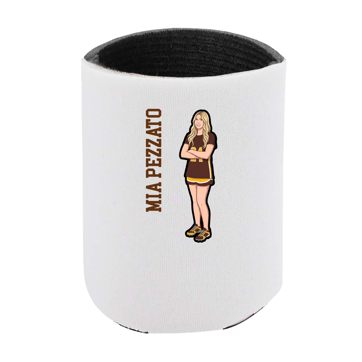 Can Holder — Name Vertical in White