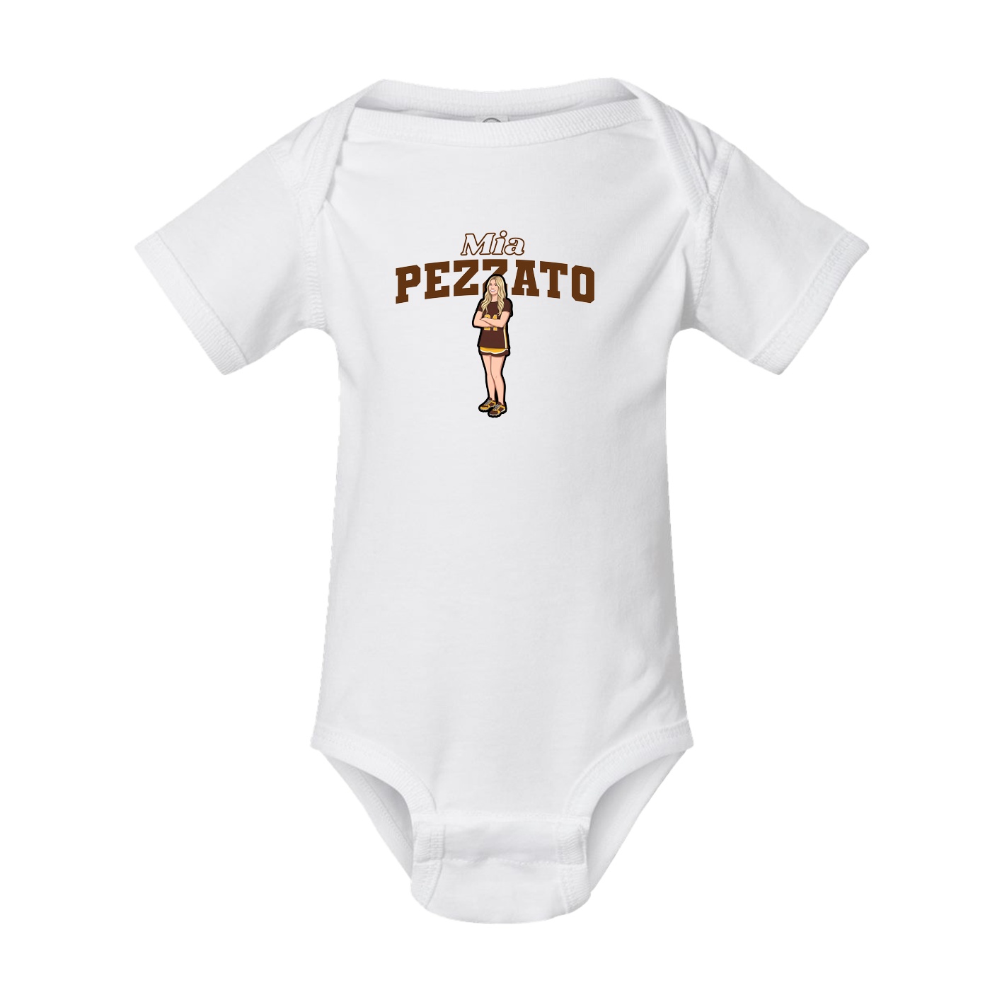 Baby Onesie — Name Arch in White