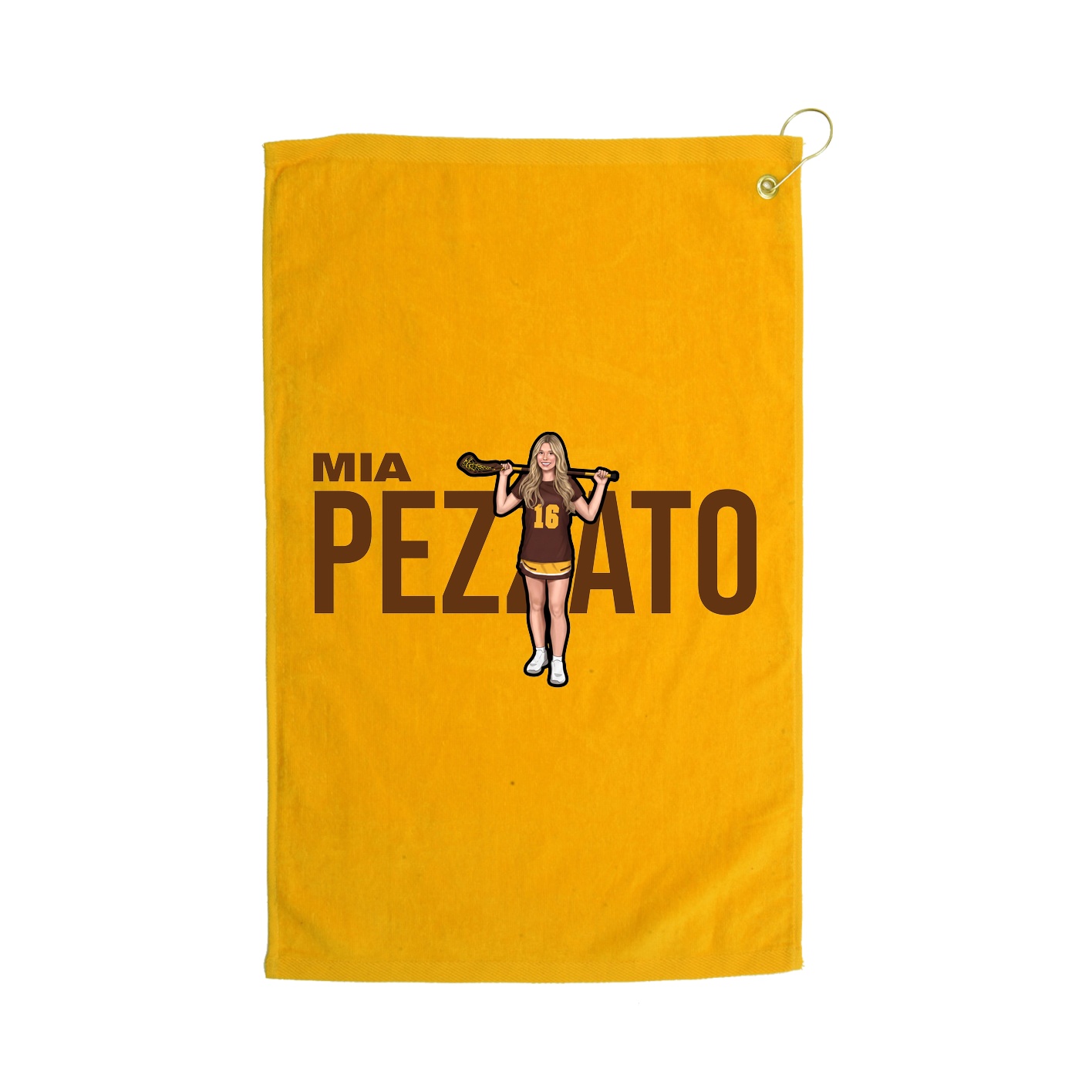 Golf Towel — Player Name in Gold