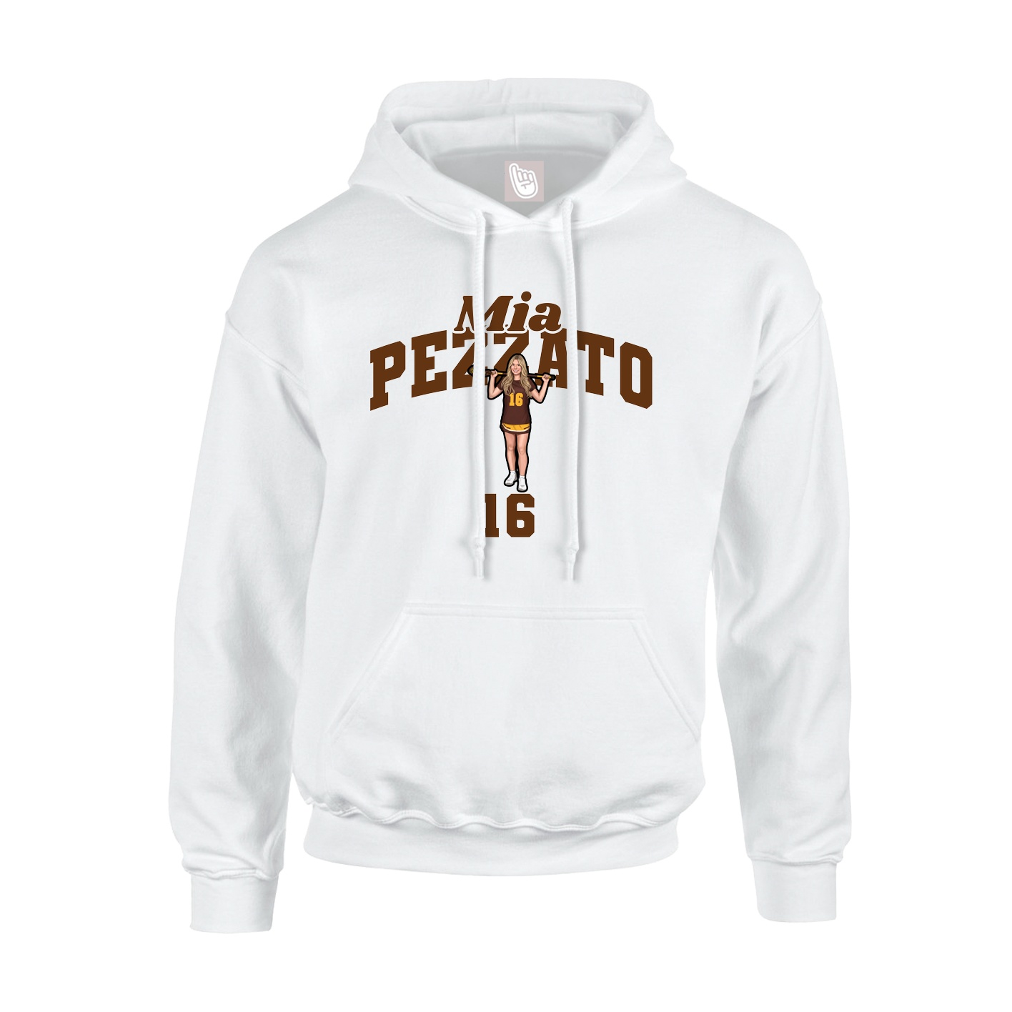 Hoodie — Signature Arch in White