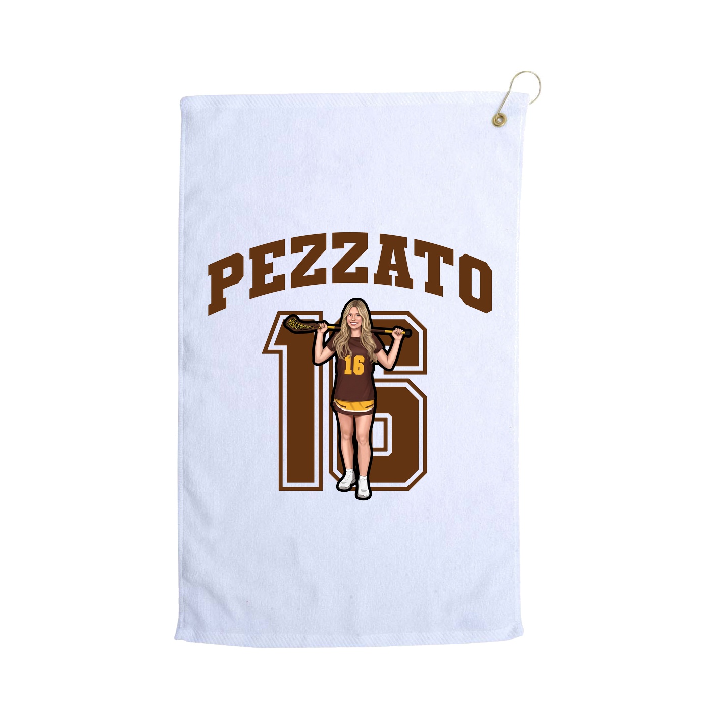 Golf Towel — Number in White