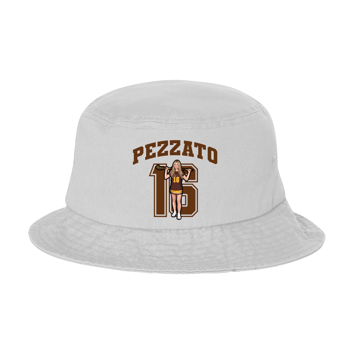 Bucket Cap — Number in White