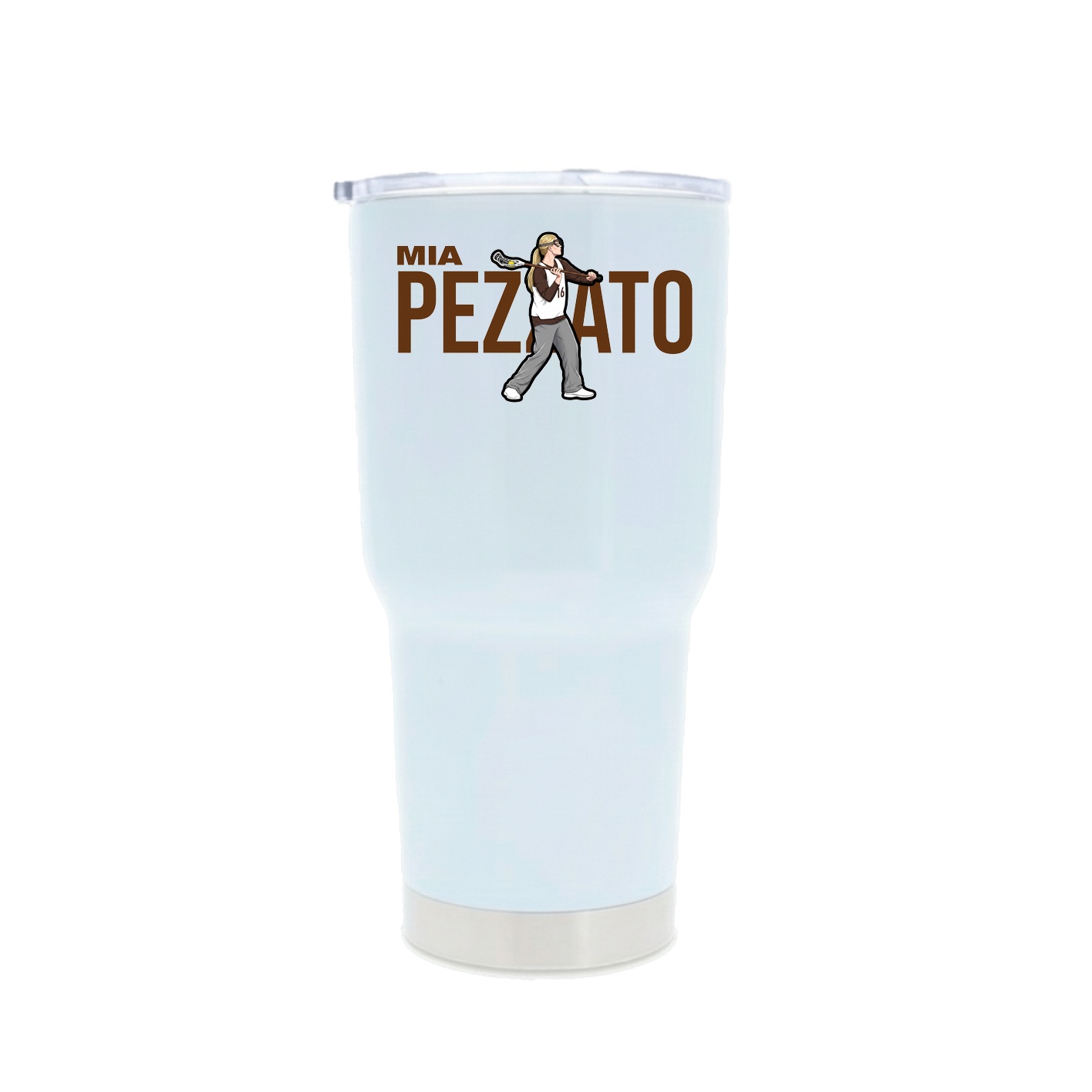 30oz Stainless Steel Tumbler — Player Name in White