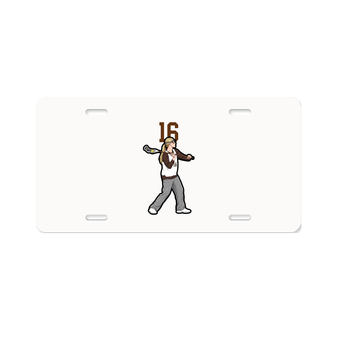 License Plate — Number Top in Classic
