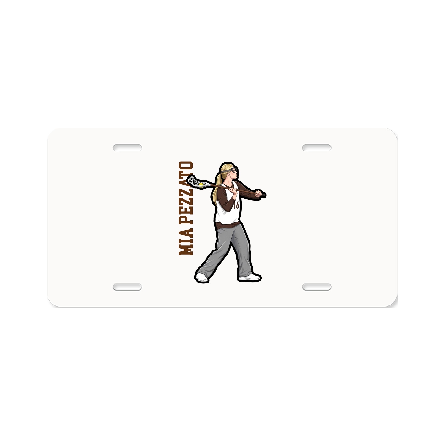 License Plate — Name Vertical in Classic