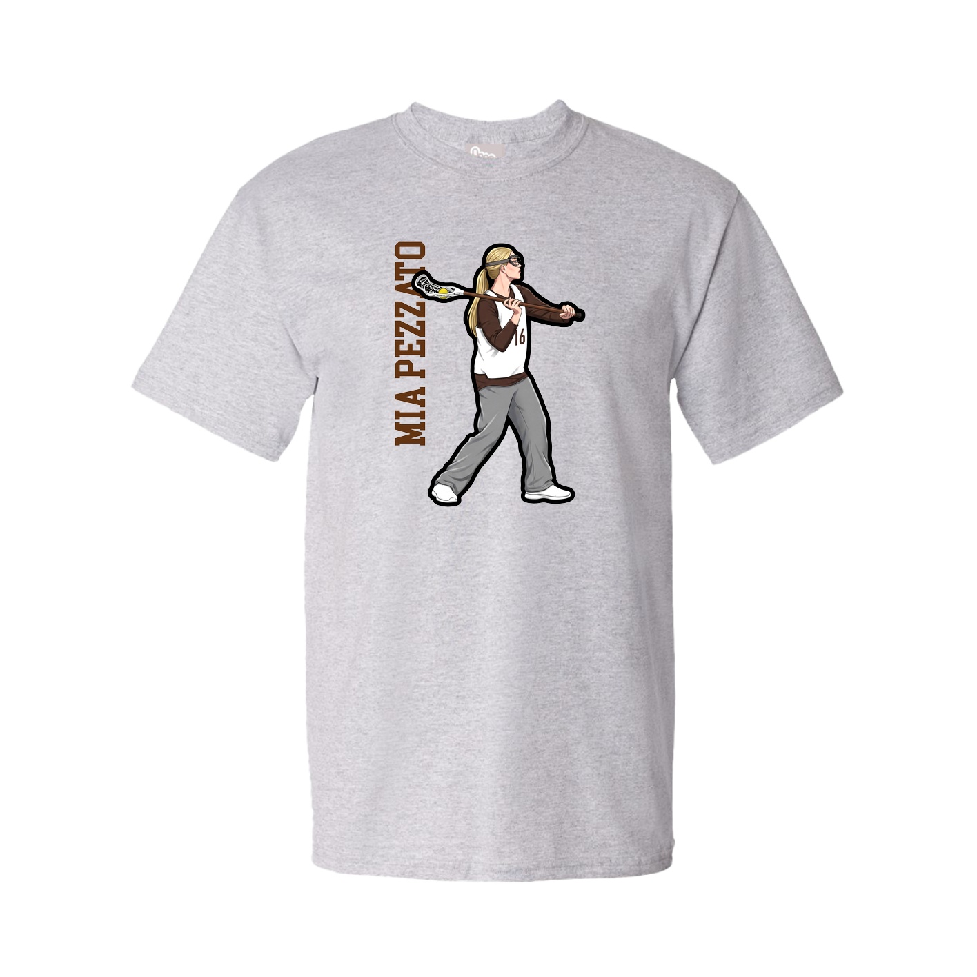 Tee — Name Vertical in Grey