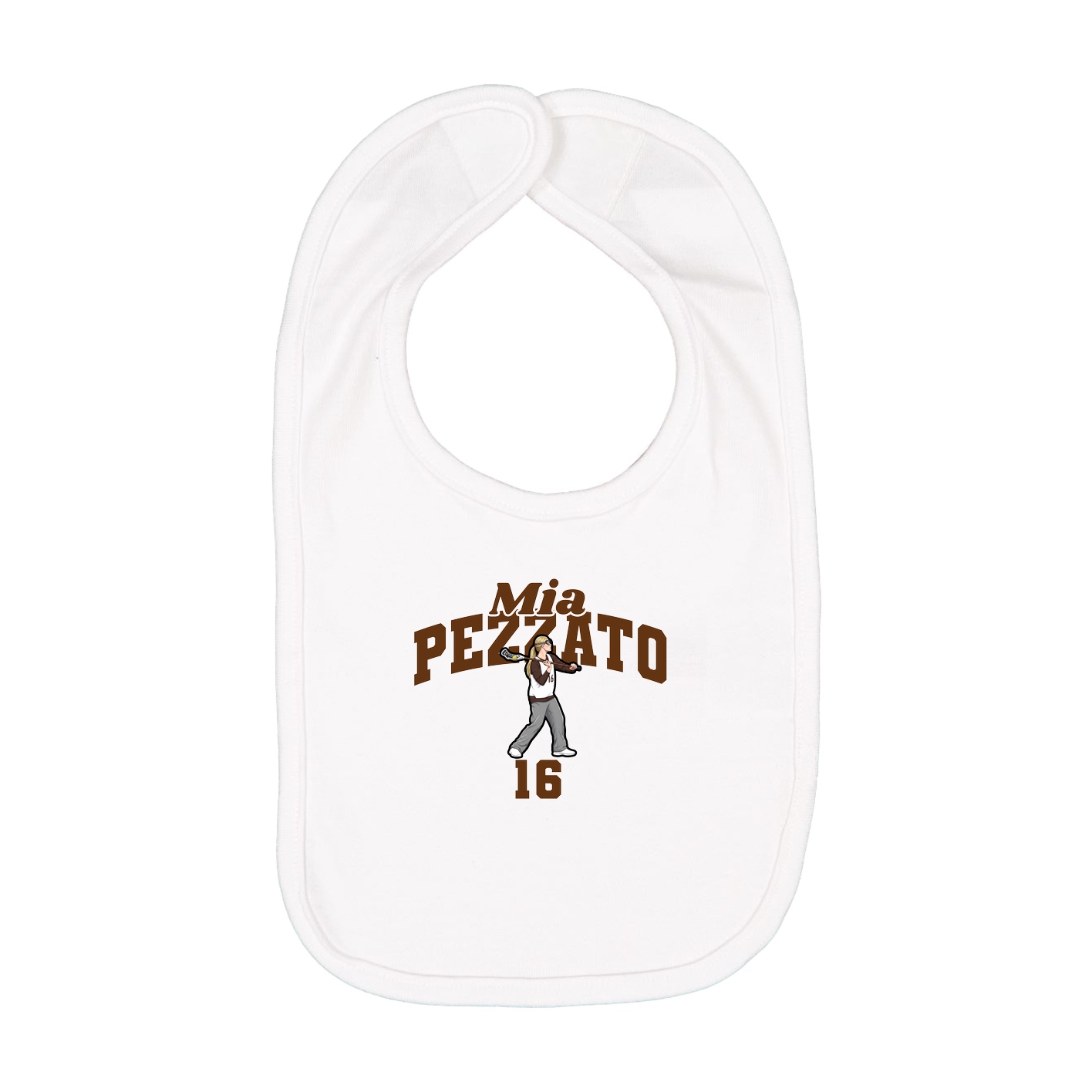Infant Bib — Signature Arch in White