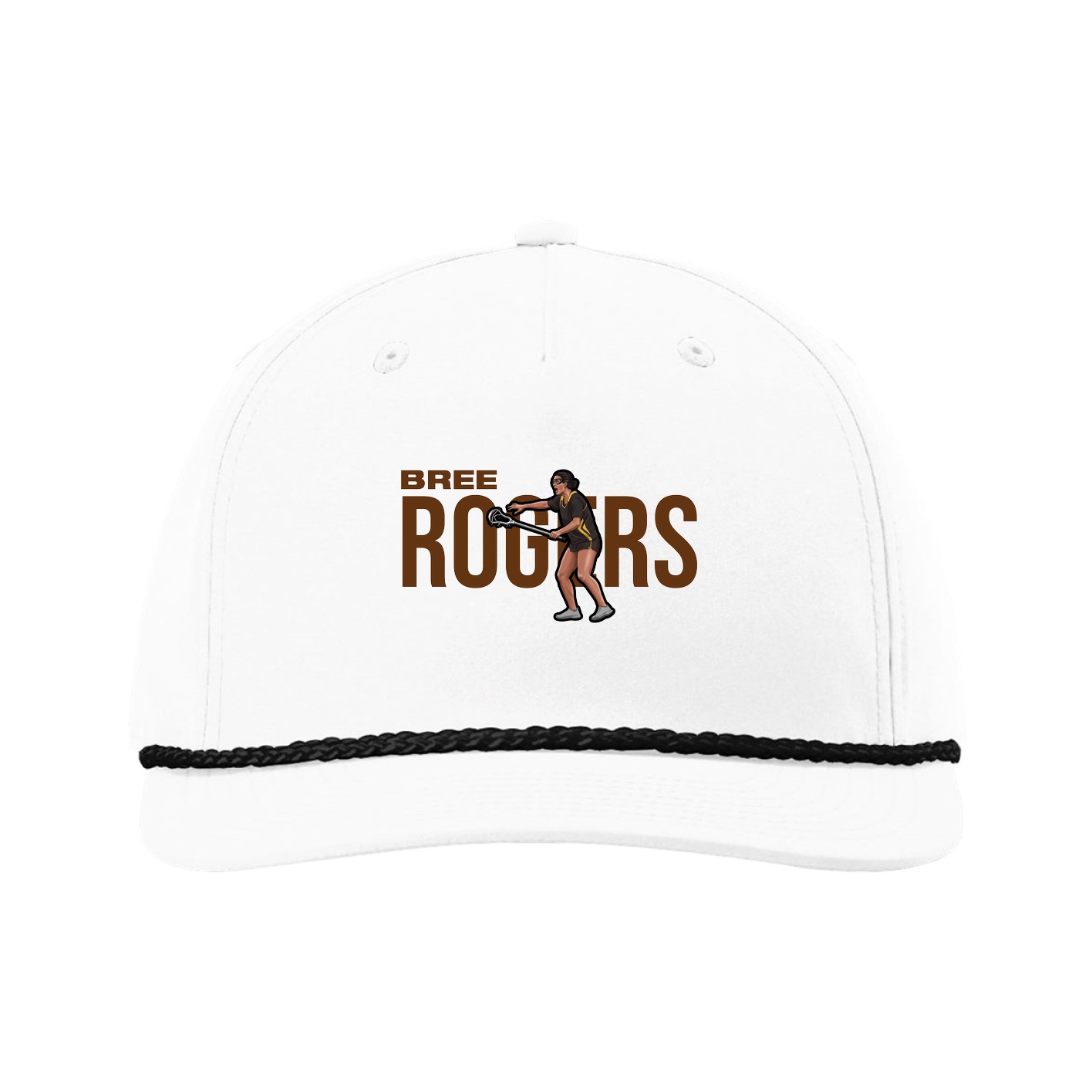 Five-Panel Classic Rope Cap — Player Name in White