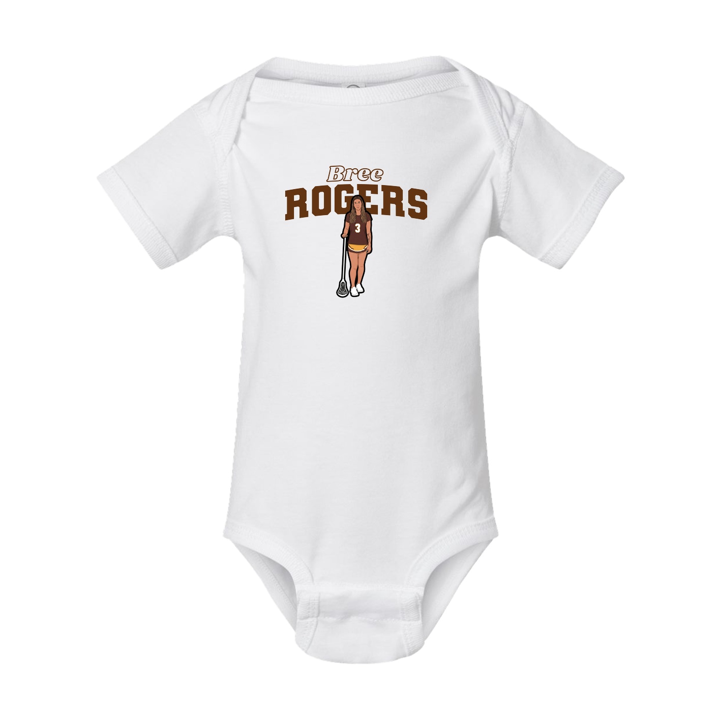 Baby Onesie — Name Arch in White