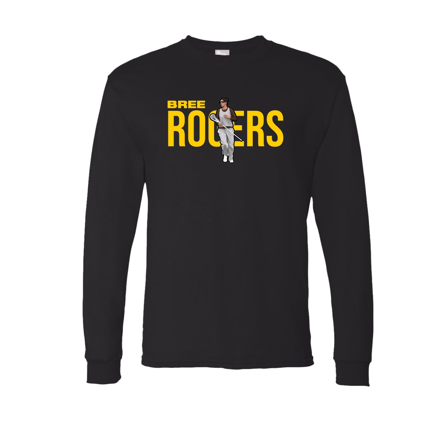 Long Sleeve Tee — Player Name in Black