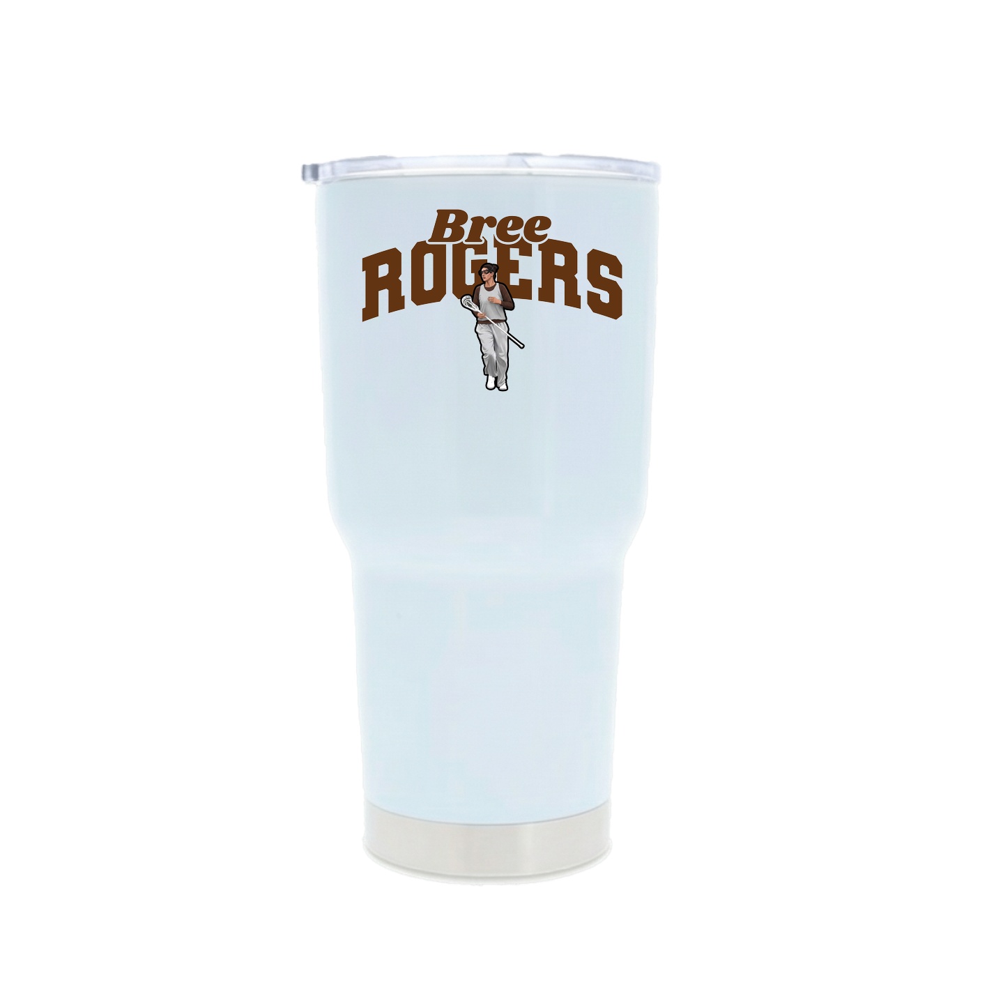30oz Stainless Steel Tumbler — Signature Arch in White