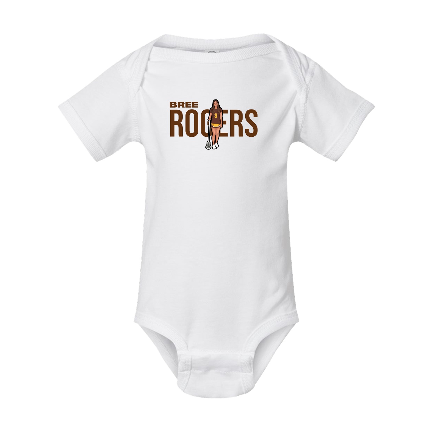 Baby Onesie — Player Name in White