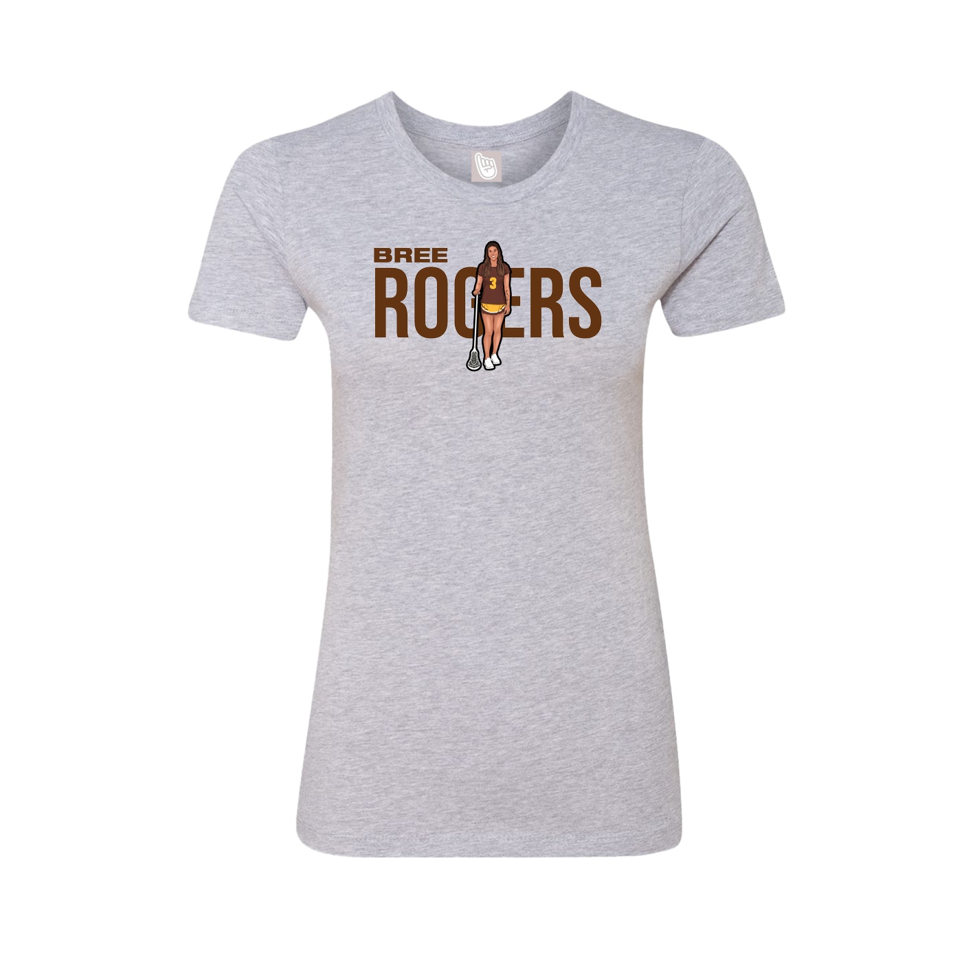 Womens Tee — Player Name in Grey