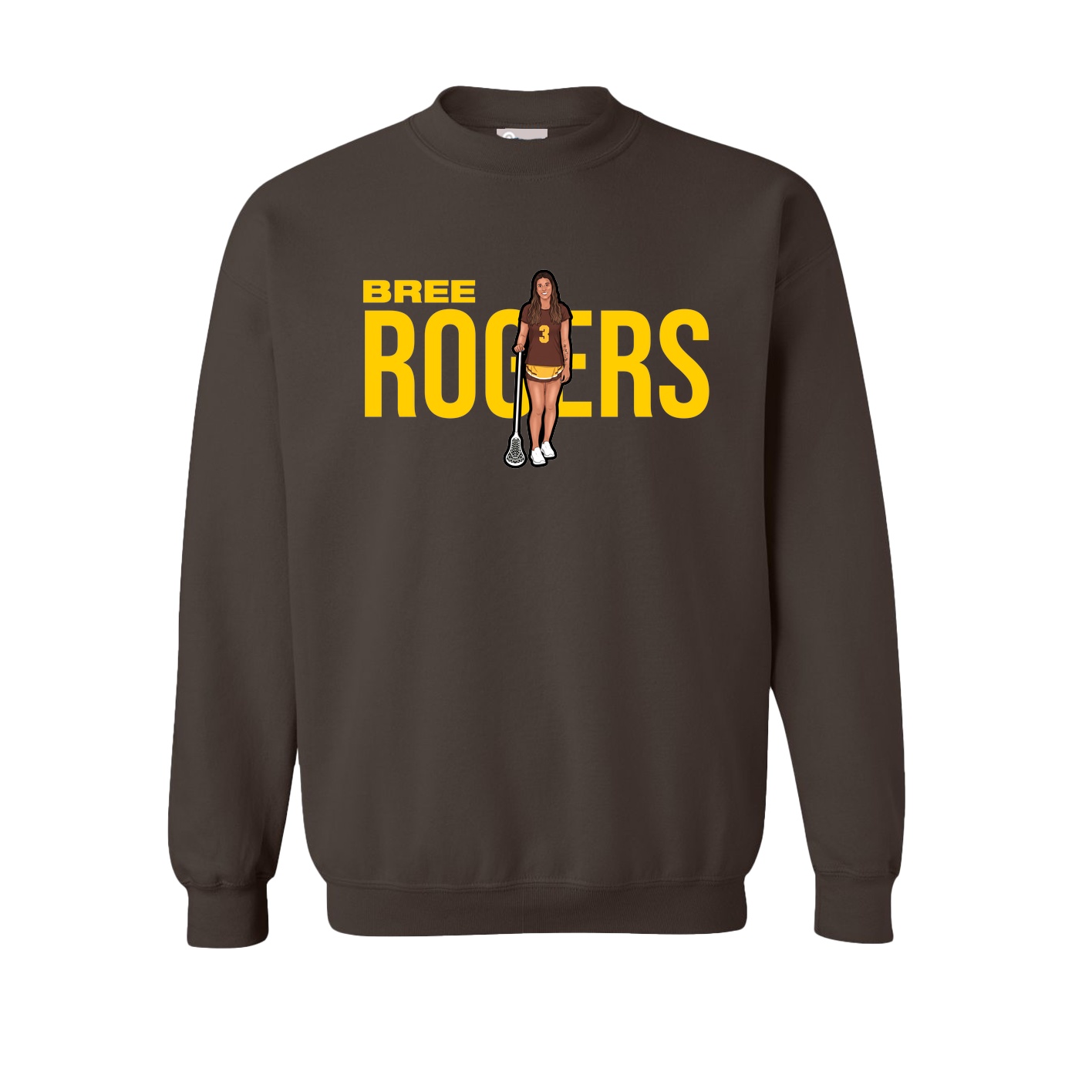 Fleece Crew — Player Name in Brown