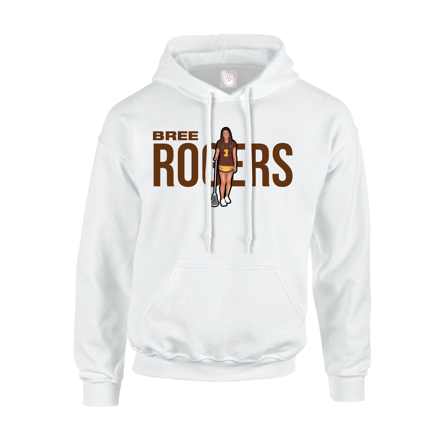 Youth Hoodie — Player Name in White