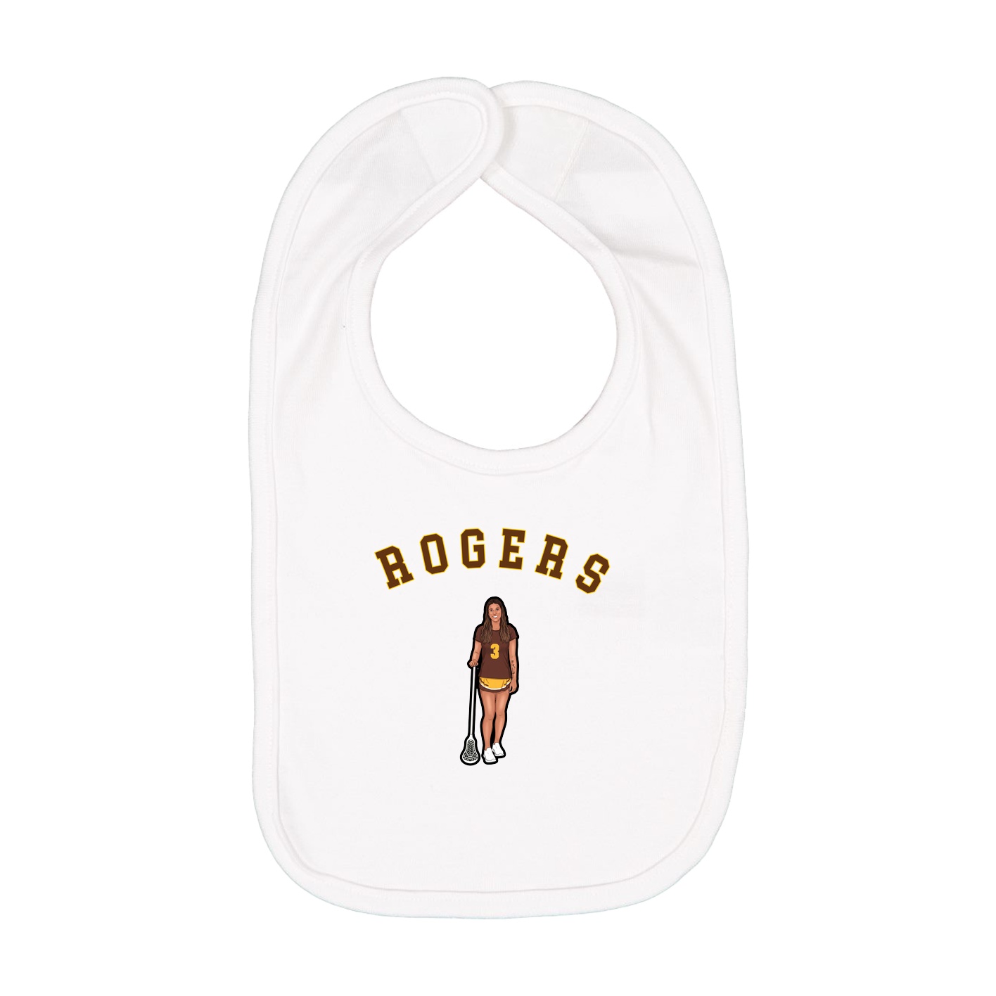 Infant Bib — Shirsey Arch in White