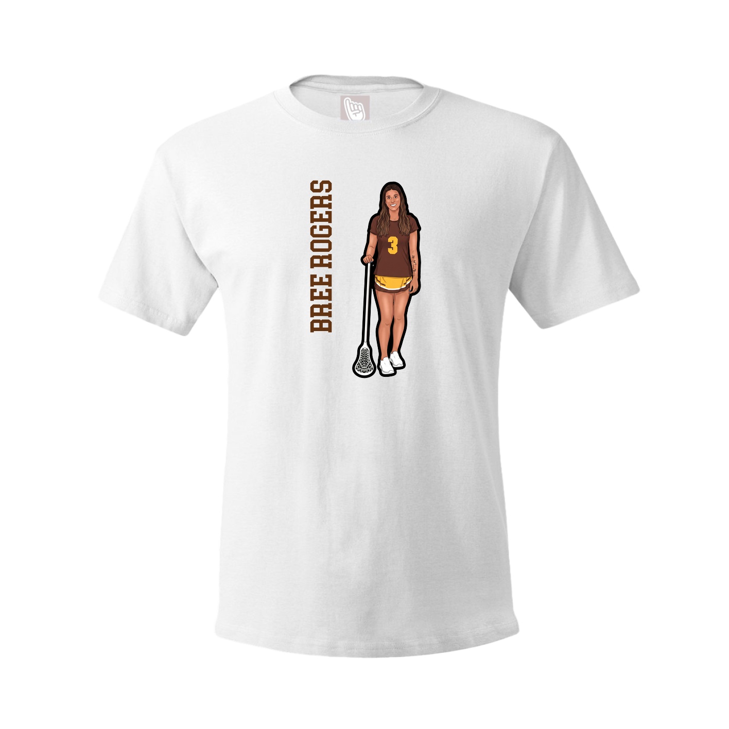 Tee — Name Vertical in White