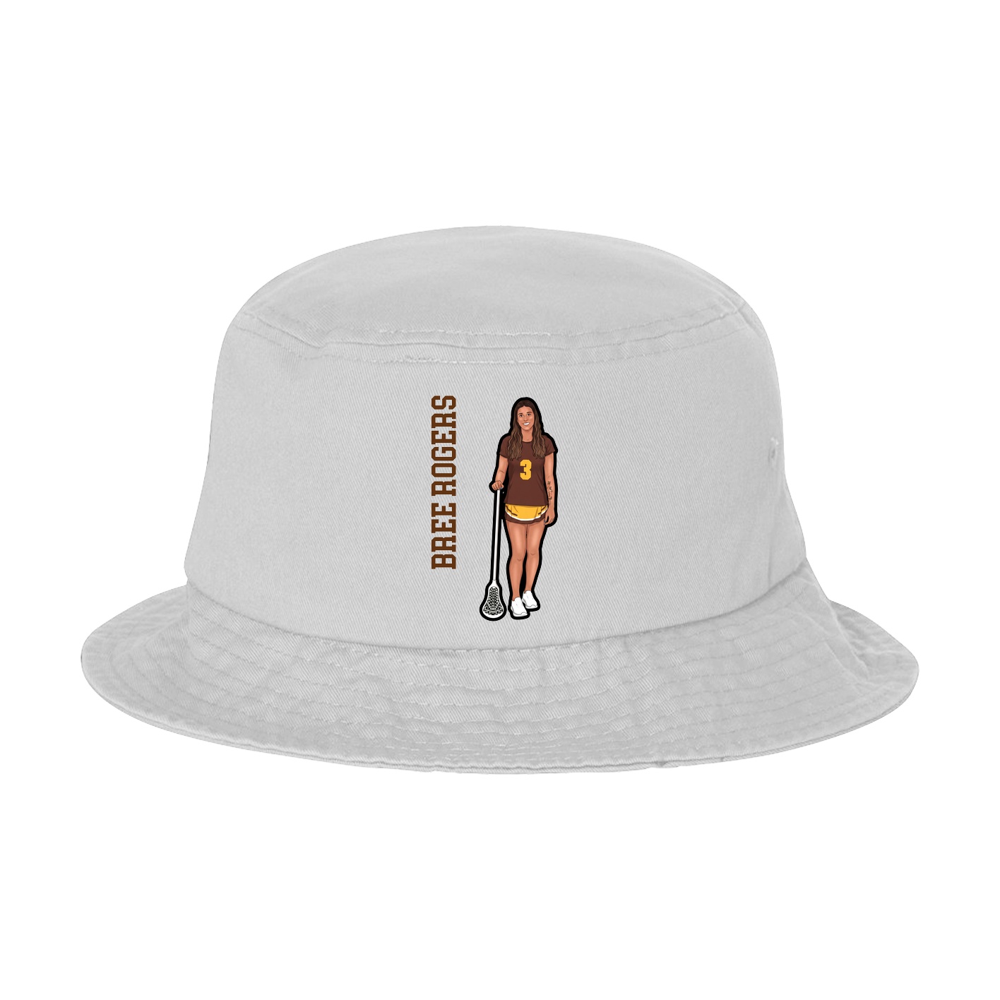 Bucket Cap — Name Vertical in White