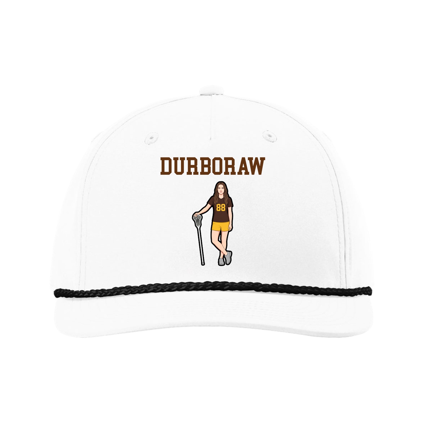 Five-Panel Classic Rope Cap — Shirsey in White