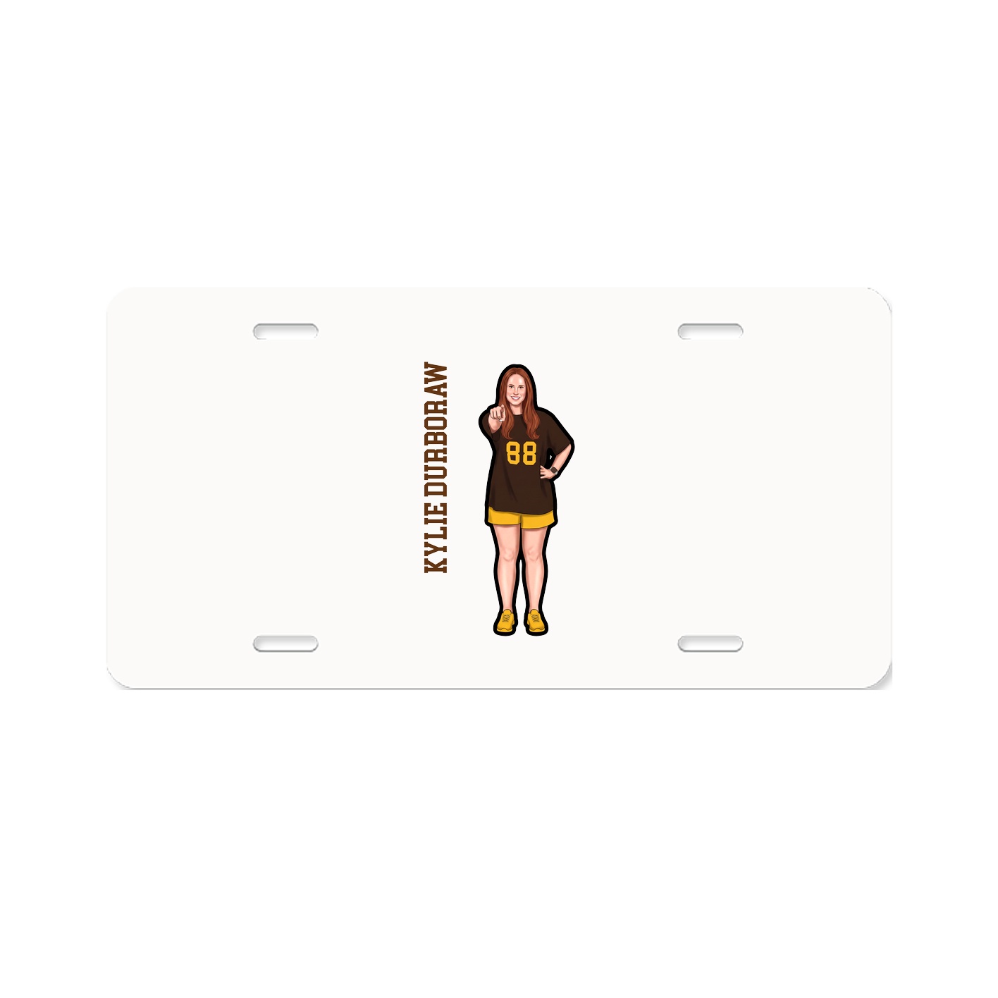 License Plate — Name Vertical in Classic