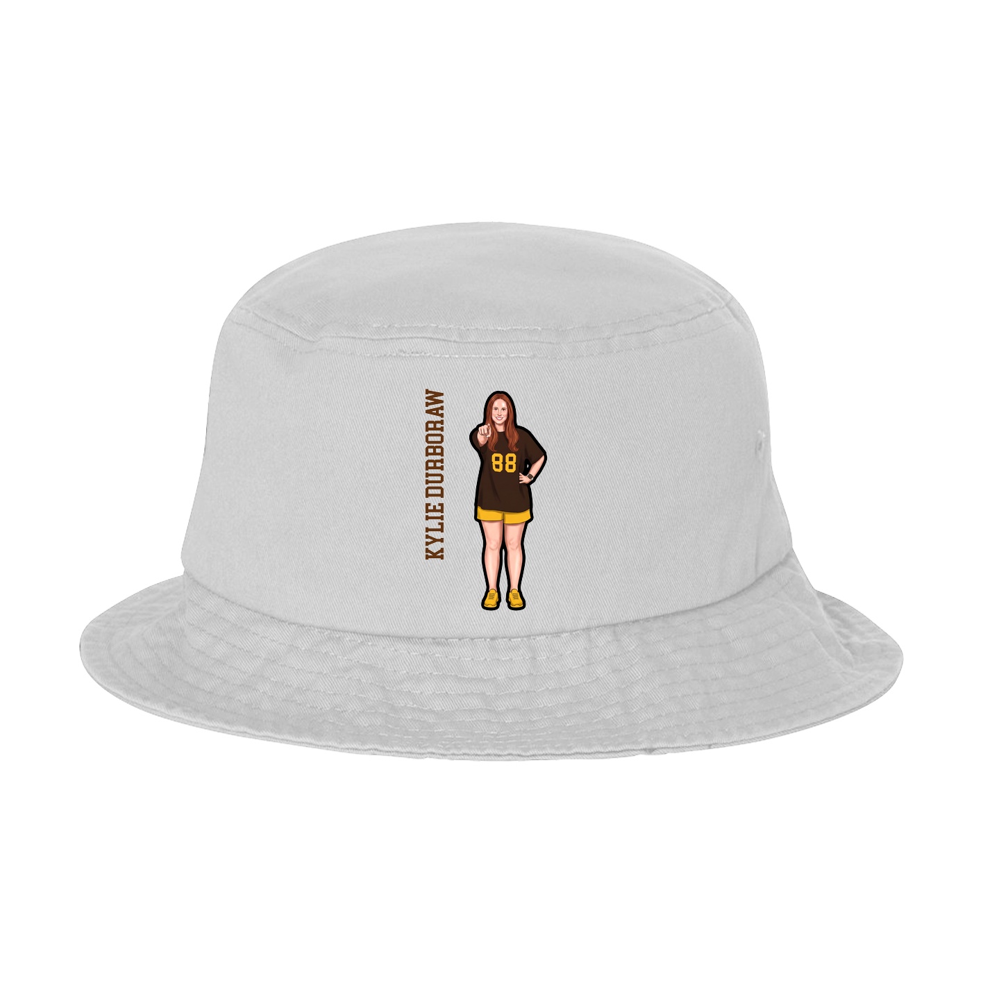 Bucket Cap — Name Vertical in White