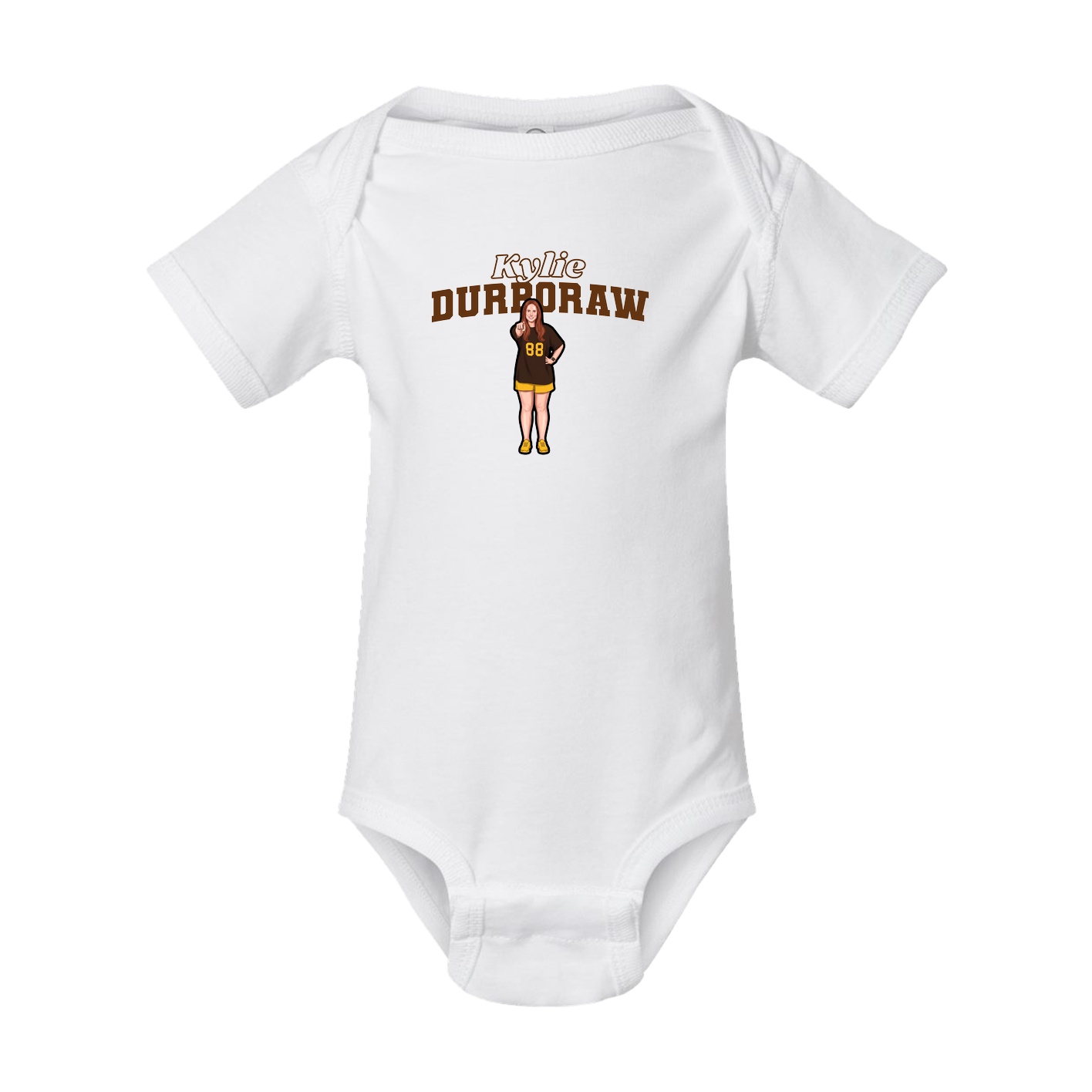 Baby Onesie — Name Arch in White
