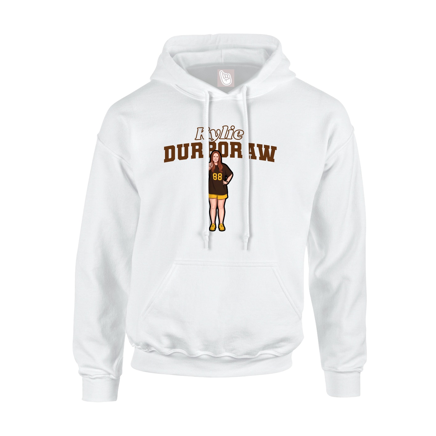 Hoodie — Name Arch in White