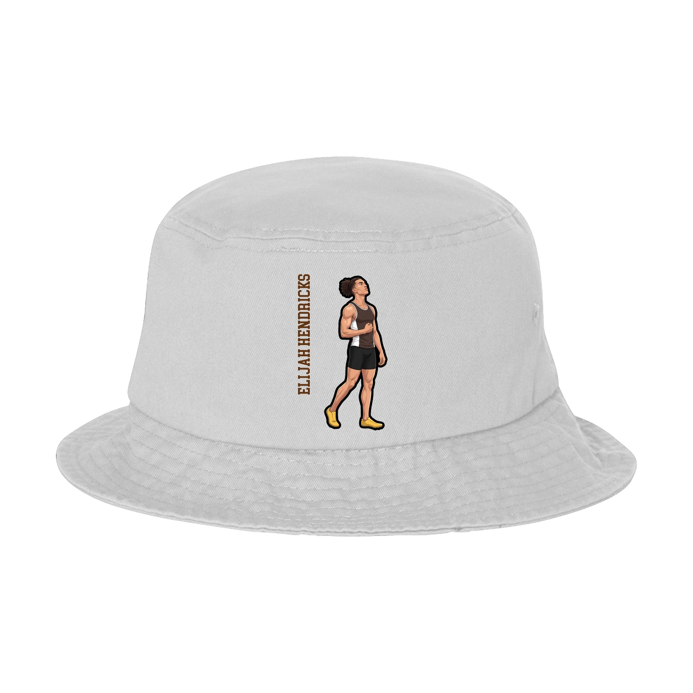 Bucket Cap — Name Vertical in White
