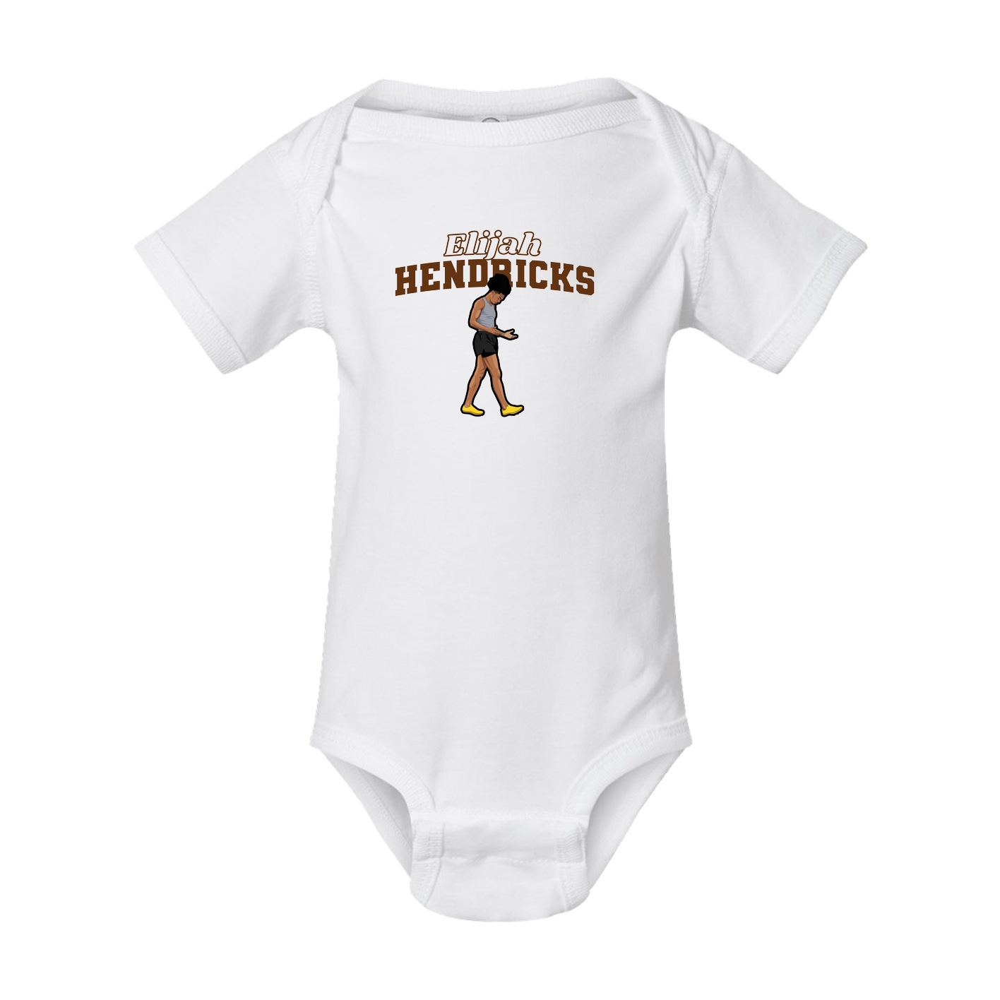 Baby Onesie — Name Arch in White