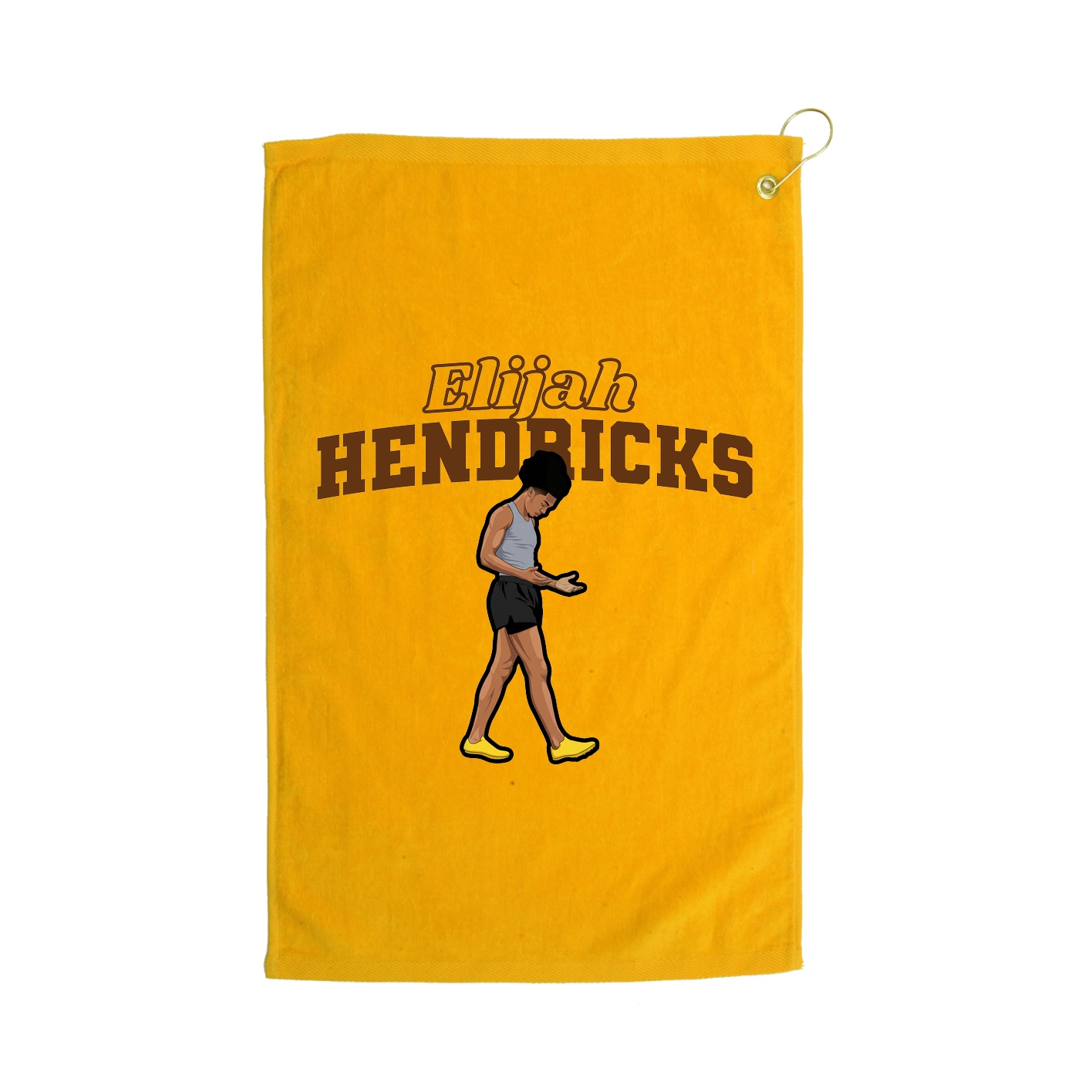 Golf Towel — Name Arch in Gold