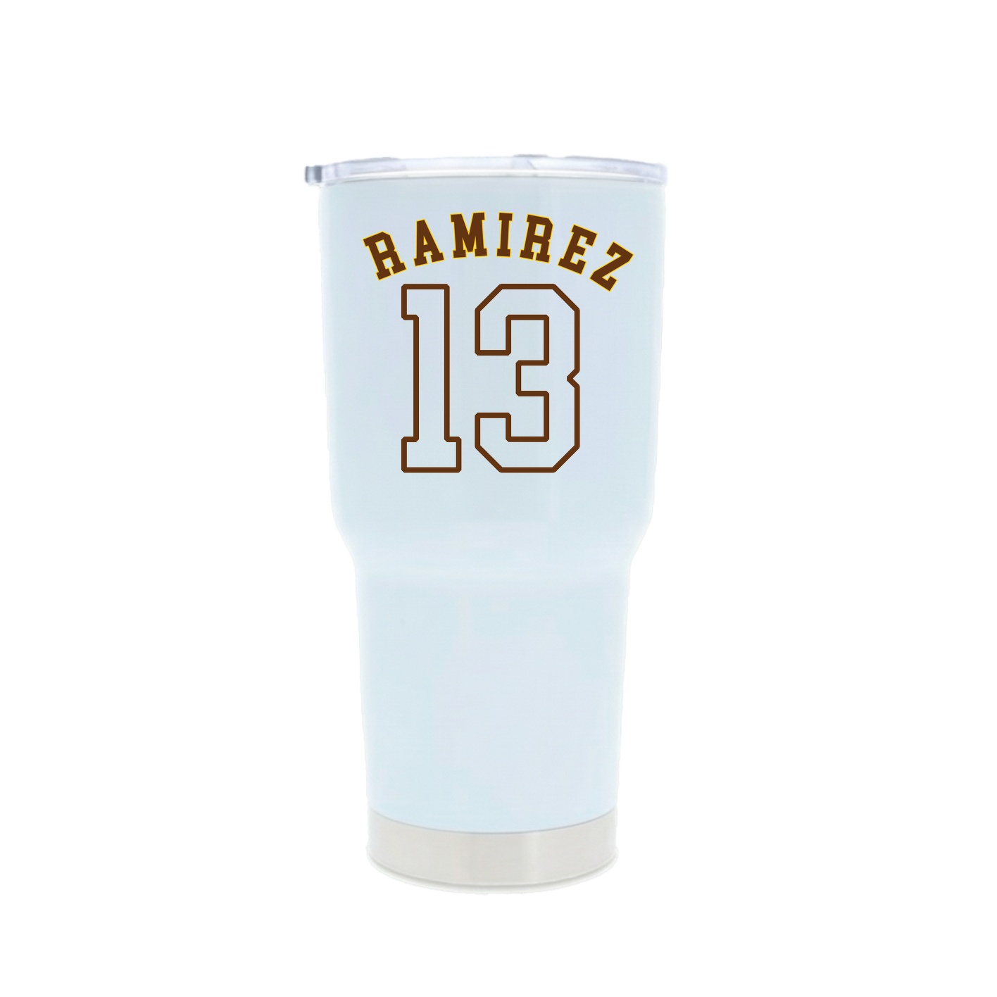 30oz Stainless Steel Tumbler — Shirsey Arch in White