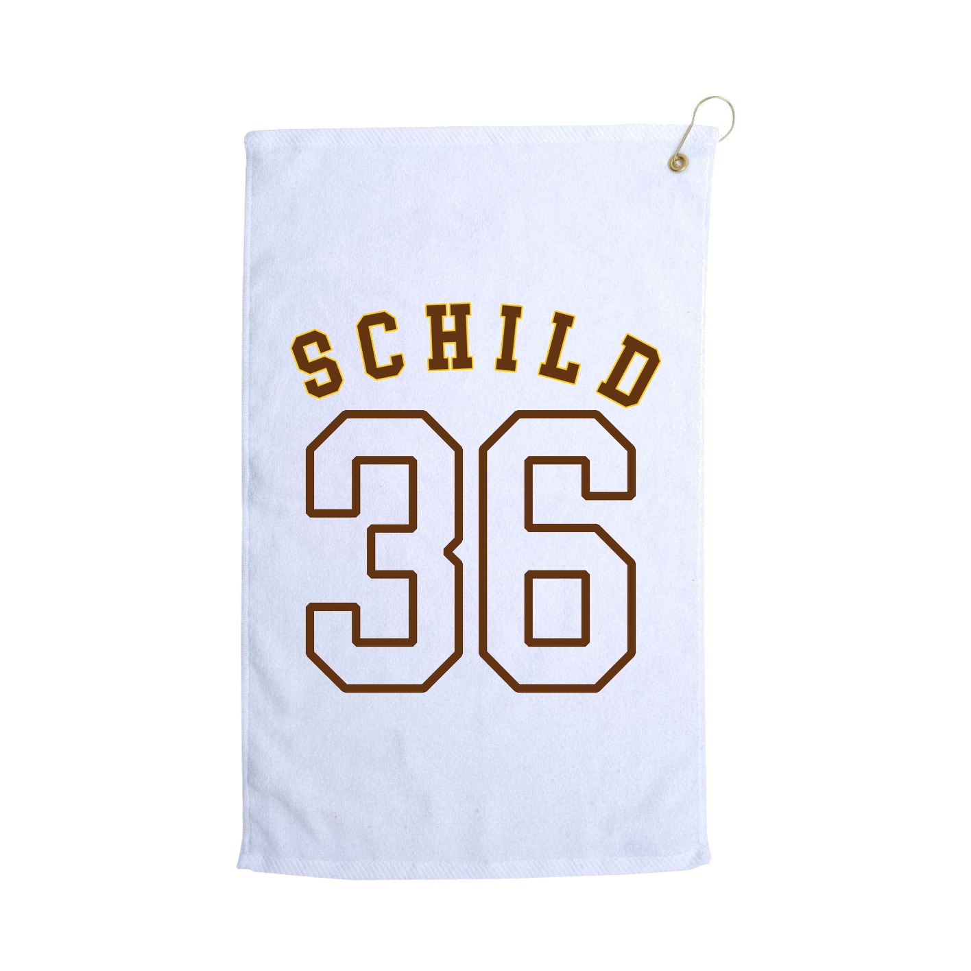 Golf Towel — Shirsey Arch in White