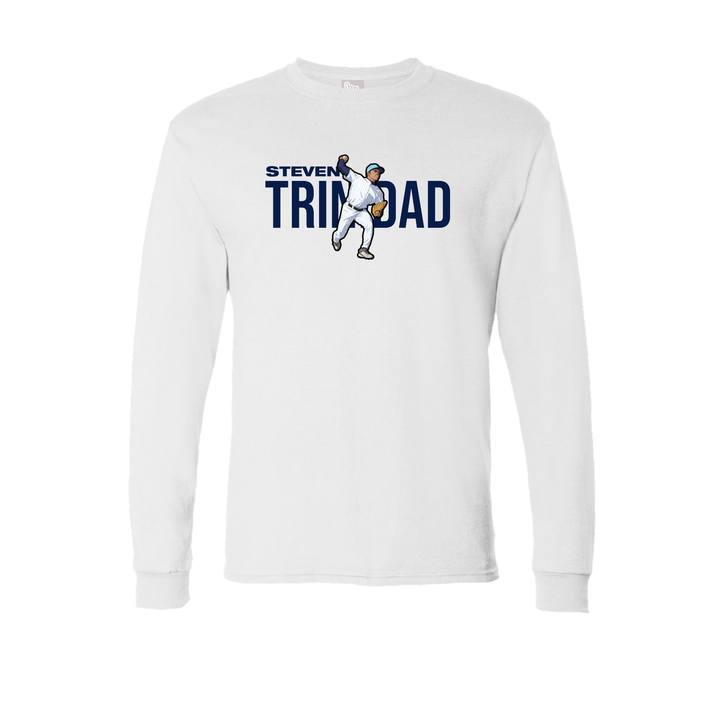 Long Sleeve Tee — Player Name in White
