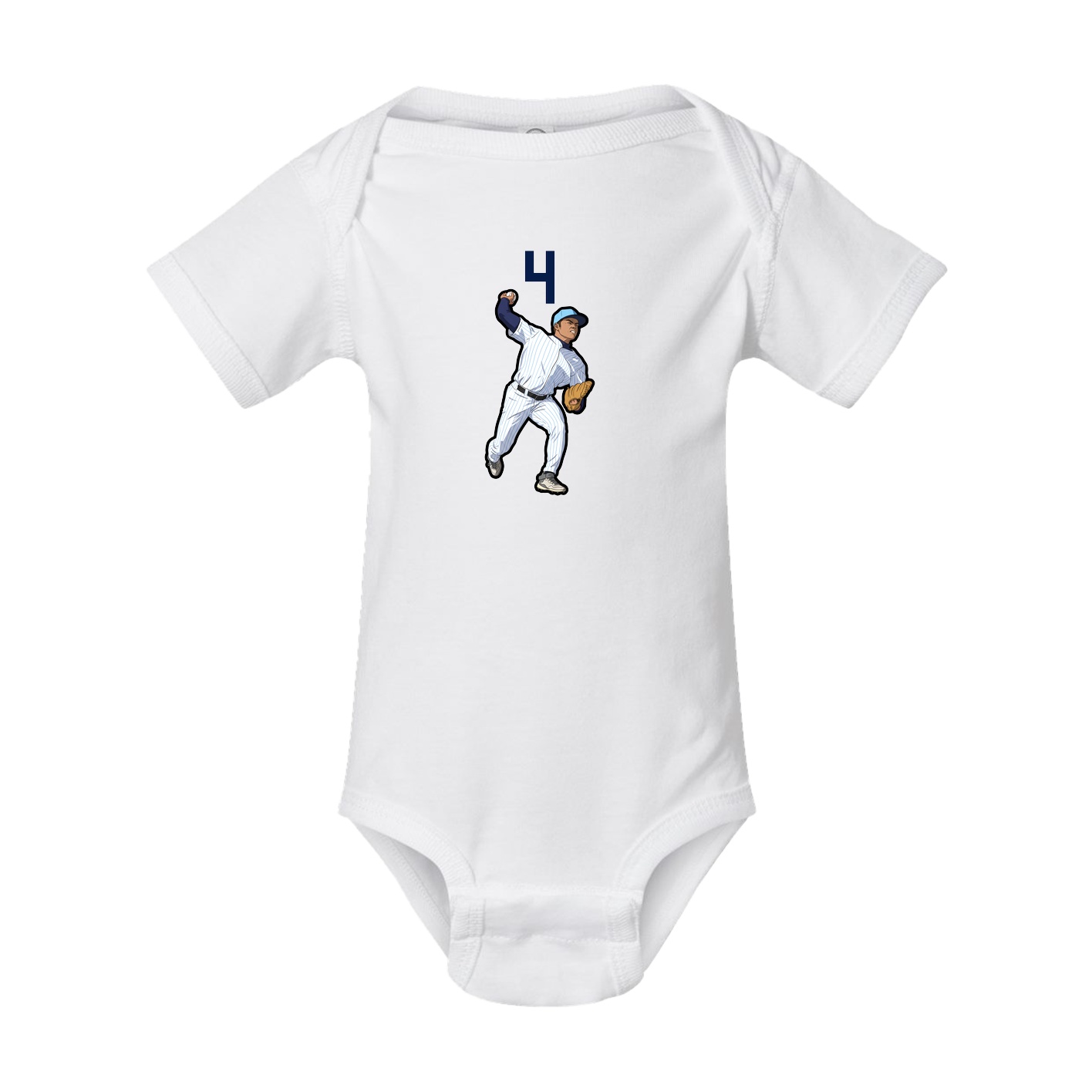 Baby Onesie — Number Top in White