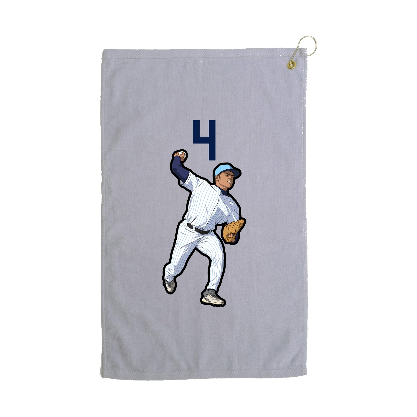 Golf Towel — Number Top in Grey