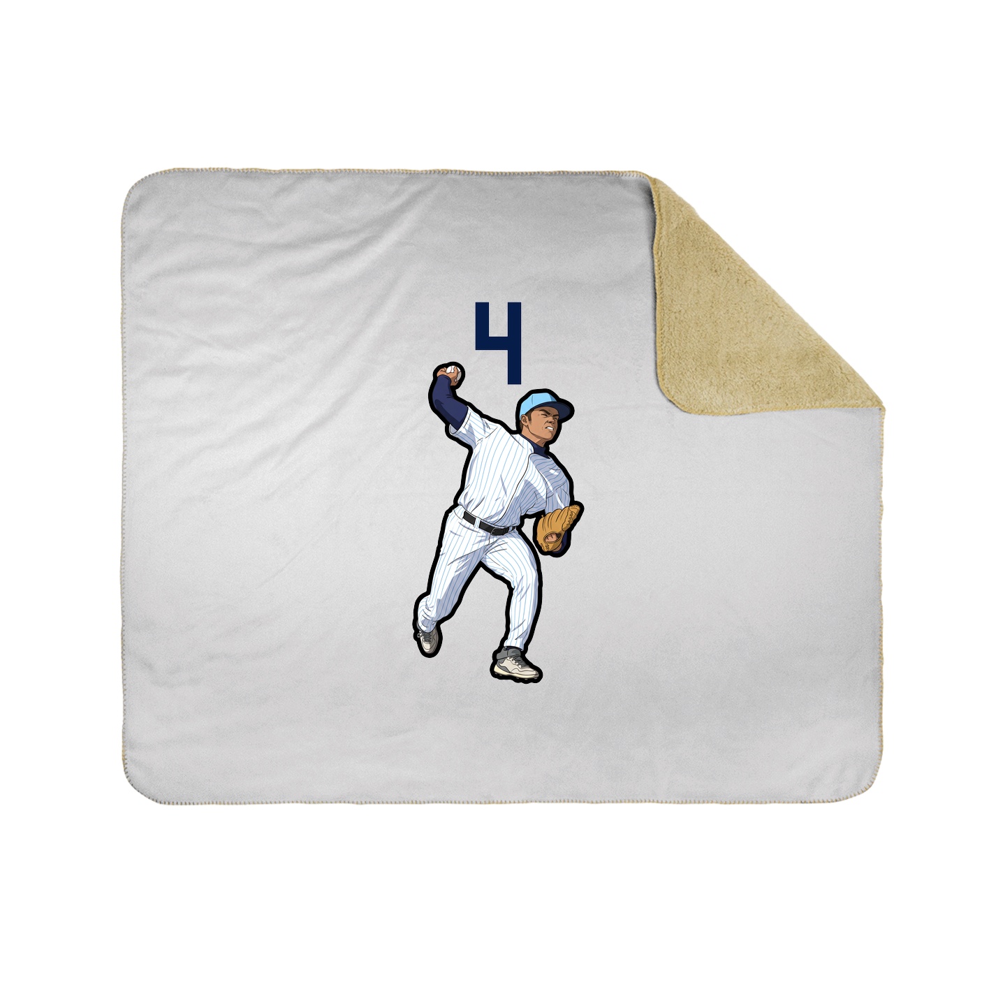 Throw Blanket — Number Top in White