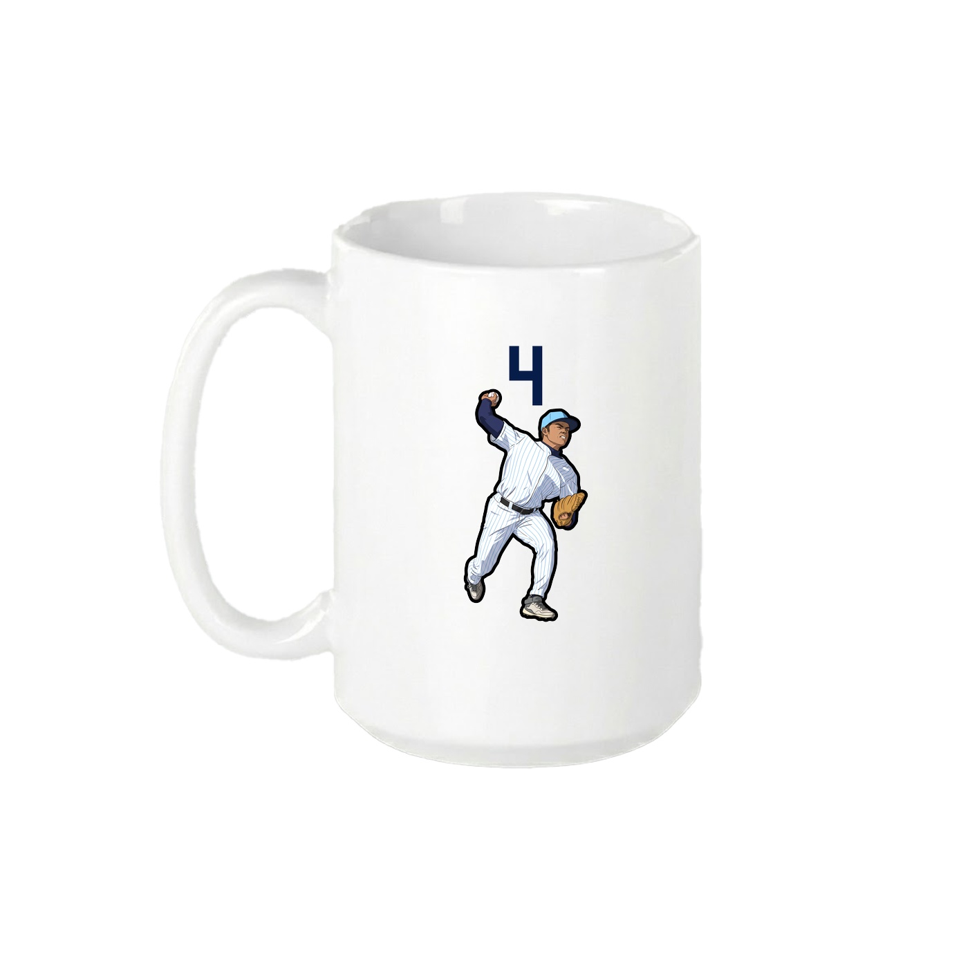 15oz Coffee Mug — Number Top in White