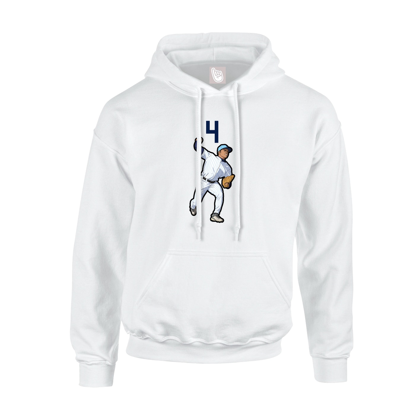 Hoodie — Number Top in White